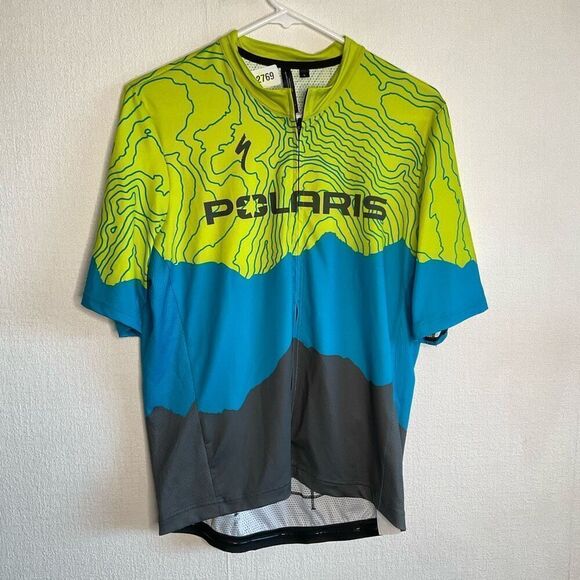 Polaris Geo Cycling‎ Jersey Top Bike Bicycle Breathable Shirt Zip Up Men’s Large - Picture 2 of 7